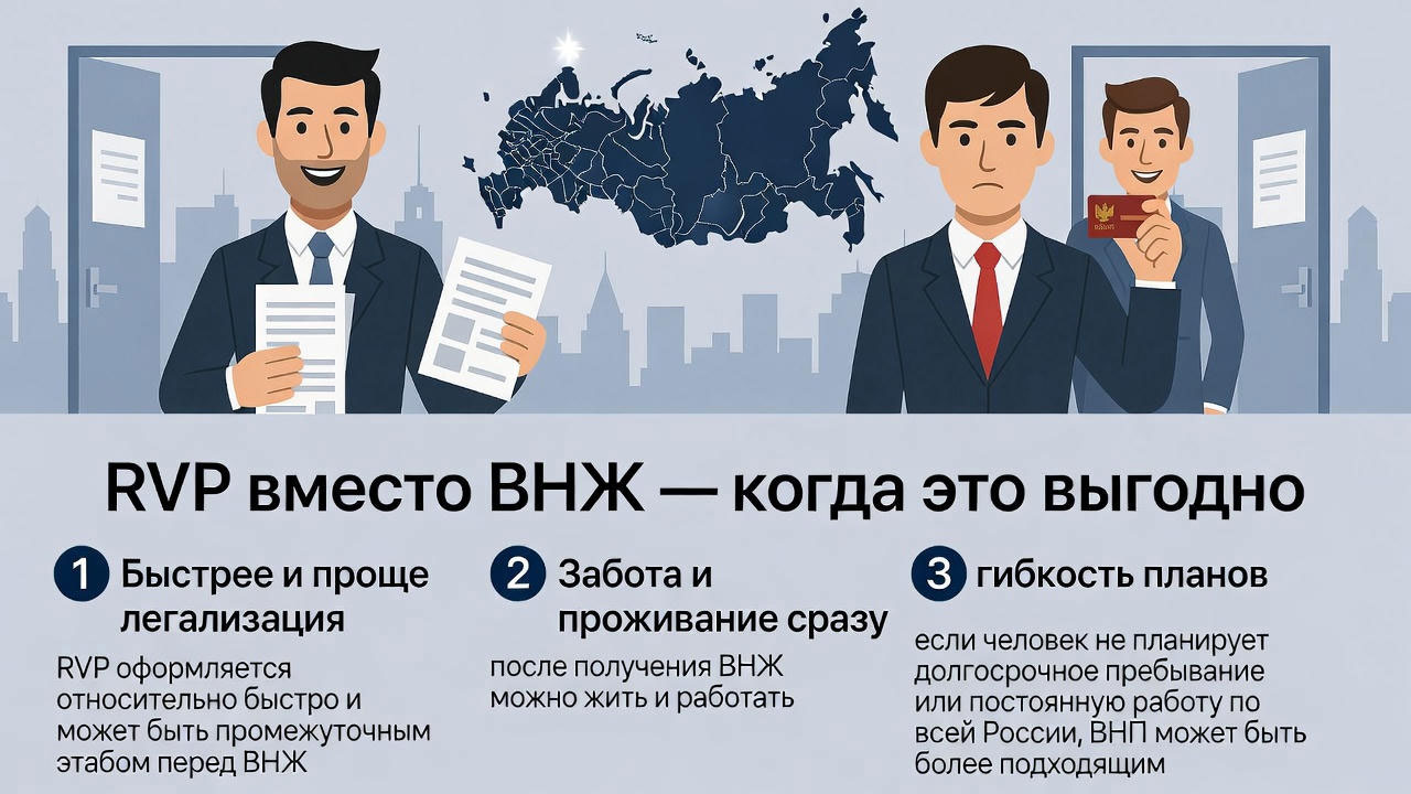 РВП ВМЕСТО ВНЖ — КОГДА ЭТО ВЫГОДНО